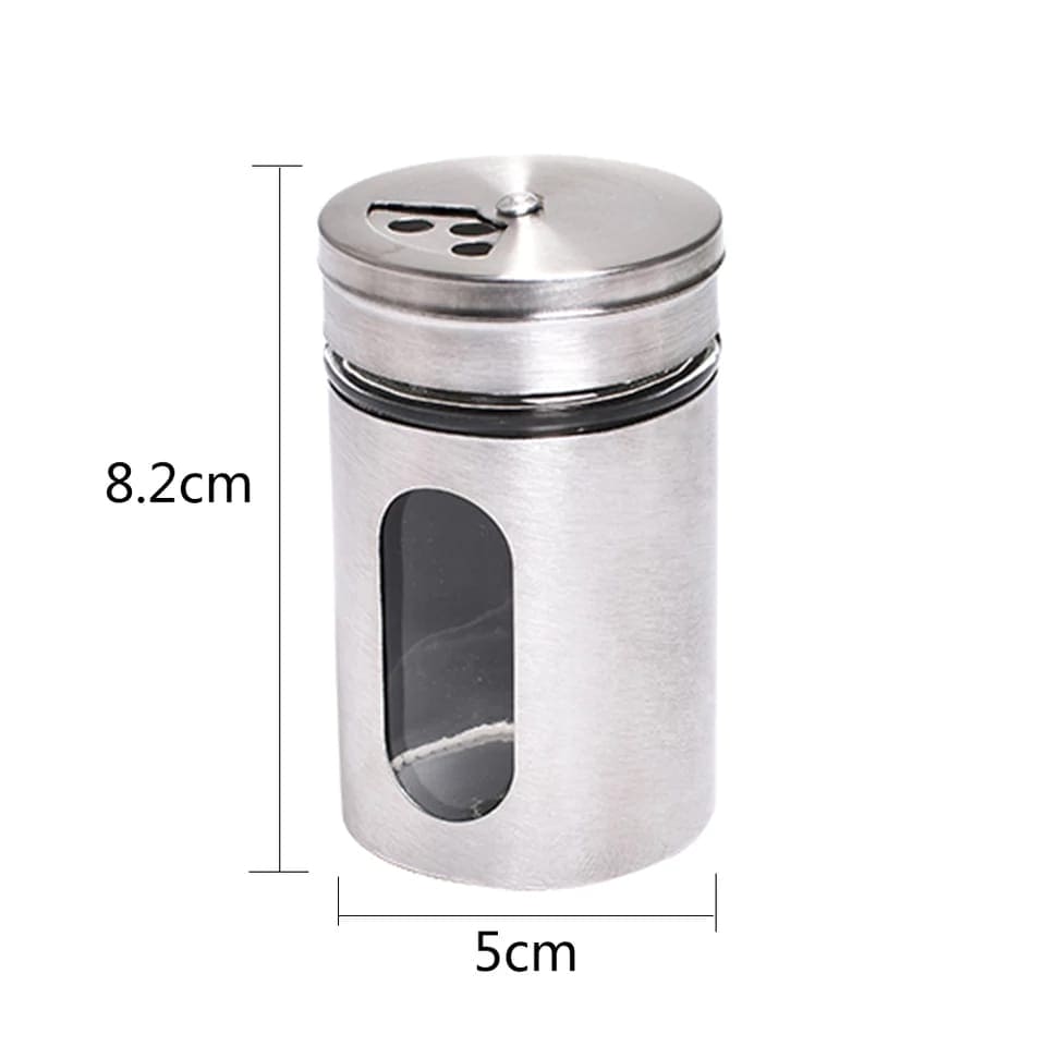 Set Of 2 Stainless Steel Pepper Salt And Spice Shaker Seasoning Jars, Cap Sealed Cruet Condiment Seasoning Jars, Glass Jars For Spices, Stainless Steel Barbecue Seasoning Bottle, Sugar Salt Pepper Shaker, Stainless Steel Coffee Sugar Storage Jars Pots Set Of 2 Stainless Steel Pepper Salt And Spice Shaker Seasoning Jars, Cap Sealed Cruet Condiment Seasoning Jars, Glass Jars For Spices, Stainless Steel Barbecue Seasoning Bottle, Sugar Salt Pepper Shaker, Stainless Steel Coffee Sugar Storage Jars Pots